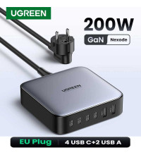 Ugreen GaNInfinity Nexode Fast Charger 200w, 2U+4C, PD100w, model CD271 (40914) grey
