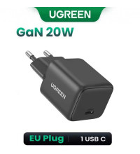Ugreen 20w USB-C GaN Fast Charger, 1C, model X512 (55528) black