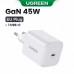 Ugreen 45w GaNInfinity USB-C GAN Fast Charger, 1C, model X524 (65053) white