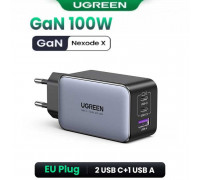 Ugreen GaN Nexode X Gan Fast Charger 100w, U+C+C,  (35038) grey