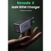 Ugreen GaN Nexode X Gan Fast Charger 100w, U+C+C,  (35038) grey