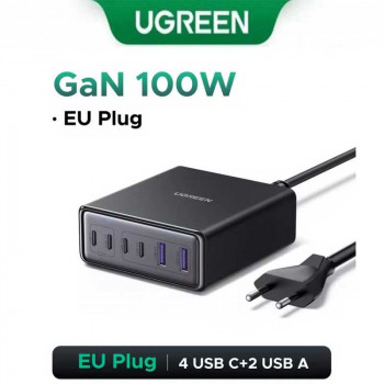 Ugreen GaNInfinity Fast Charger 100w, 2U+4C, PD65w, model X765 (65190) grey