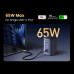 Ugreen X555 65W 2-in-1 Gan Desktop Fast Charger EU, 15W Qi2 + 2C 65W + U 22.5W, 55321, grey  
