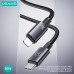 Usams Type-C to Lightning Cable, 1.2m, PD 30W (US-SJ662), оплетка, black
