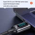 Usams U78 Type-C to Type-C 100W PD Cable, 3m, 5A, LED (US-SJ559) black