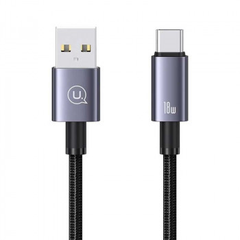 Usams Sufeng Series USB to Type-C 18W Cable, 0.25m, 3A (US-SJ680) black