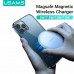 Usams W2 Super-thin Magnetic Fast Wireless Charger With Cable, Qi 15w, 1.2m (US-CD160) silver