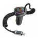Usams C37 PD 60w A+C Fast Car Charger with PD30W Type-C Spring Cable 1.2m, LED (US-CC192) чёрный
