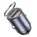 Usams C38 PD 30w A+C Dual Port Invisible Ring Car Charger, USB QC 18w (US-CC206) чёрный