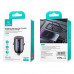 Usams C38 PD 30w A+C Dual Port Invisible Ring Car Charger, USB QC 18w (US-CC206) чёрный