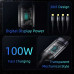 Usams 3-in-1 Transparent Digital Di Cable (C to M+L+C), 1.2m, PD100w (US-SJ600) black