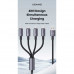 Usams 4-in-1 Aluminium Alloy Data Cable (U to M+L+2C), 1.2m, 3A (US-SJ739) black