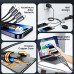 Usams 4-in-1 Aluminium Alloy Data Cable (U to M+L+2C), 1.2m, 3A (US-SJ739) black