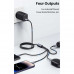 Usams 4-in-1 Aluminium Alloy Data Cable (U to M+L+2C), 1.2m, 3A (US-SJ739) black