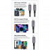 Usams 4-in-1 Aluminium Alloy Data Cable (U to M+L+2C), 1.2m, 3A (US-SJ739) black