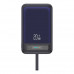 Usams 10000mAh Magnetic Wireless Power Bank with Type-C Cable & Bracket, Qi 15w, (US-CD219) black