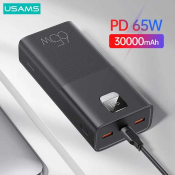 Usams PB68 Yattu Series 30000mAh Power Bank, PD65w, QC3.0, SCP (US-CD185) black