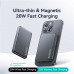 Usams CD242 10000mAh PD20w Aluminium Alloy Magnetic Wireless Power Bank, CCC, Qi 15w, 14.3mm,tarnish