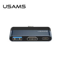 Usams Type-C Mini HUB (USB+HDMI+PD)  1xUSB3.0 + HDMI 1.4 4K@30Hz + PD60w (US-SJ492) black