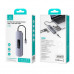 Usams USB-C 10-in-1, 2xUSB3.0+2xUSB2.0+TF/SD+HDMI 4K@30Hz+RJ45 1Gbps+VGA+PD 100w, US-SJ644, (gray)