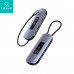 Usams USB-C Adapter 8-in-1, 3xUSB3.0+TF/SD+HDMI2.0 4K@30Hz+RJ45 1Gbps+PD 100w, US-SJ643, (gray)