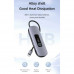 Usams USB-C Adapter 8-in-1, 3xUSB3.0+TF/SD+HDMI2.0 4K@30Hz+RJ45 1Gbps+PD 100w, US-SJ643, (gray)