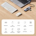 Usams USB-C Adapter 8-in-1, 3xUSB3.0+TF/SD+HDMI2.0 4K@30Hz+RJ45 1Gbps+PD 100w, US-SJ643, (gray)
