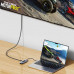Usams USB-C Adapter 8-in-1, 3xUSB3.0+TF/SD+HDMI2.0 4K@30Hz+RJ45 1Gbps+PD 100w, US-SJ643, (gray)