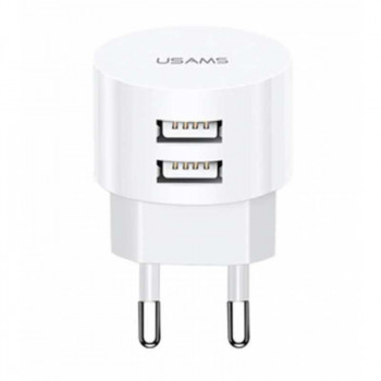 Usams T20, 2xUSB, 2.1A (US-CC080) white