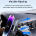 Usams US-CD187 Wireless Charging Car Phone Holder With Colorful Light, на стекло и в решетку, Qi 15w