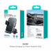 Usams US-CD230 Wireless Charging Car Phone Holder, в решетку, Qi 15w