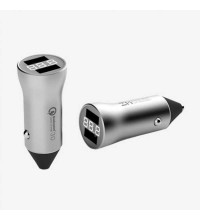 Xiaomi ZMI Digital Display Car Charger 18W 3A 2USB Металл (AP621) Серебро