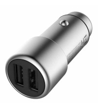 Xiaomi ZMI Metal Car Charger  36W 3.6Amax 2USB 5v2.4A 9v2A 12v1.5A, Металл (AP821) Серебро