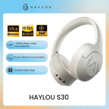 Xiaomi Haylou S30 ANC Wireless Headphones (Basic Version), 80h, white