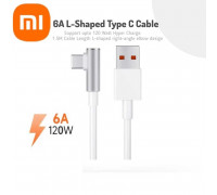 Xiaomi 6A L-Shape USB-C Cable, Type-C, 1.5m, 6A (BHR6324CN) угловой,  white