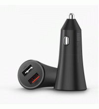 Xiaomi CC06ZM 37W 2USB Car Charger (10W+QC27W)  Металл Black