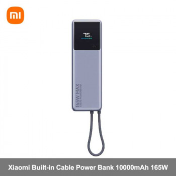 Xiaomi Mi Power Bank 10000mah 165W, с кабелем Type-C, сертификация CCC (PB1165MI) gray