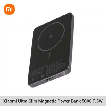 Xiaomi Mi Magnetic Ultra-Thin Wireless Power Bank 5000 mAh, PD22.5w, Qi 15w, CCC (WPB0507S) black