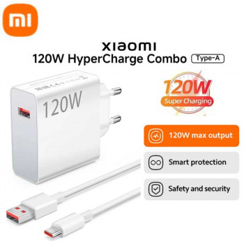 Xiaomi 120W HyperCharge Combo Type-A Power Adapter, model MDY-14-EE, white