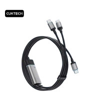 Xiaomi CukTech 2-in1 (C to C+C) 100W Charge Cable, 1m, 5A, model C2C515, black