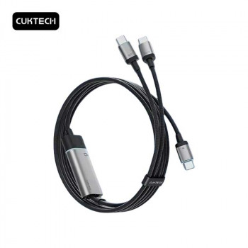 Xiaomi CukTech 2-in1 (C to C+C) 100W Charge Cable, 1m, 5A, model C2C515, black