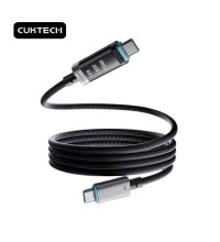 Xiaomi CukTech Type-C to Type-C 240W OLED Braided Cable, 1.5m, 6A, model CTC615P, black
